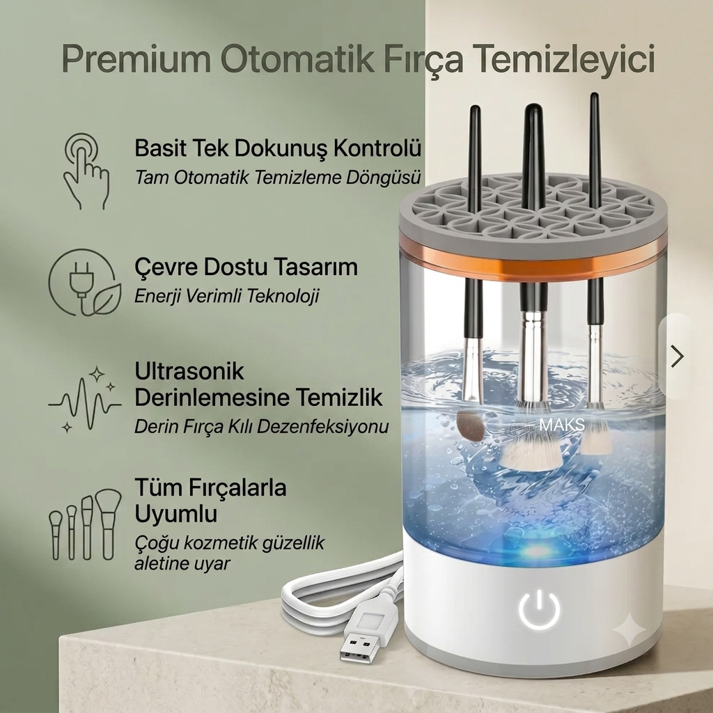 Manyetify™ - Elektrikli Makyaj Malzemesi Temizleyici