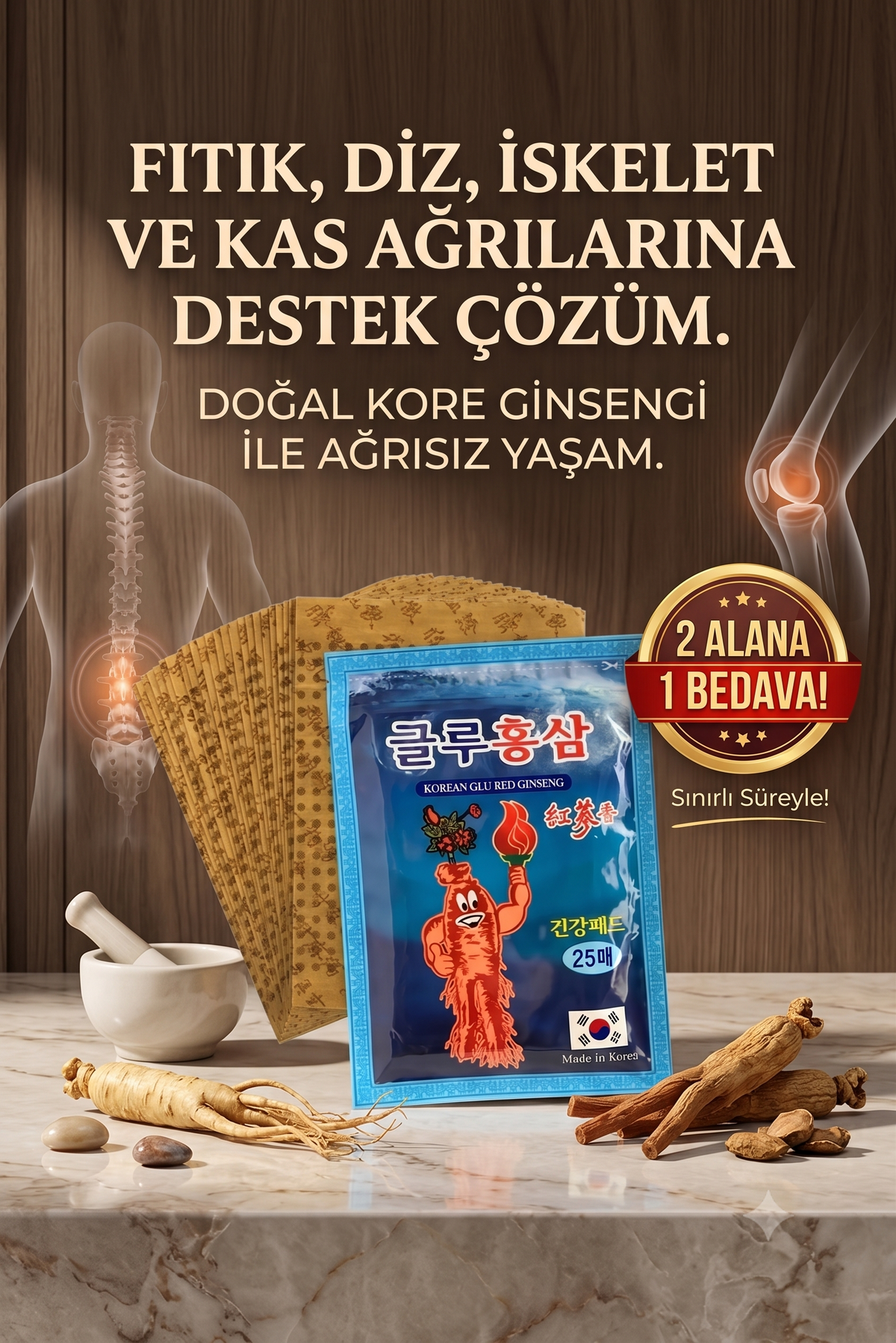 Kore Ağrı-Ödem Giderici Bant (25 Adet)