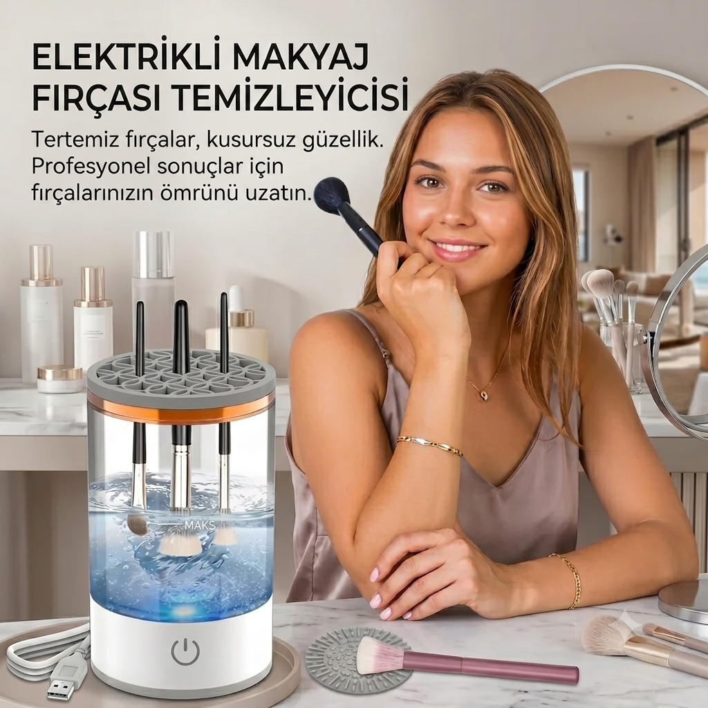 Manyetify™ - Elektrikli Makyaj Malzemesi Temizleyici